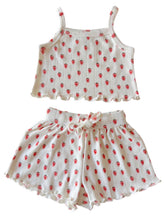 Load image into Gallery viewer, White Strawberry / Organic Pointelle Summer Set