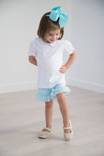 Load image into Gallery viewer, Girls short Sleeve Peter Pan Collar Shirt - White