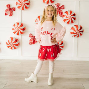 Candy Cane Christmas Gemstone Headband - Mommy and Me