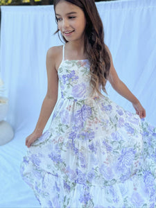 Savannah Girls Lilac Maxi Dress