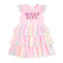 Load image into Gallery viewer, Birthday Girl Fairy Dust Short Sleeve Tutu Dress - Kids