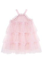Load image into Gallery viewer, Halter Neck Pearl Tiered Tulle Birthday Party Dress