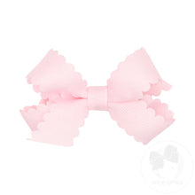 Load image into Gallery viewer, Mini Grosgrain Scalloped Edge Girls Hair Bow