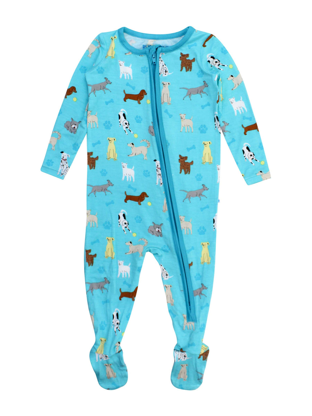 Baby Boys Bamboo Viscose Puppy Playtime Footed Pajamas