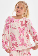 Load image into Gallery viewer, Bow Print Cotton Terry Top