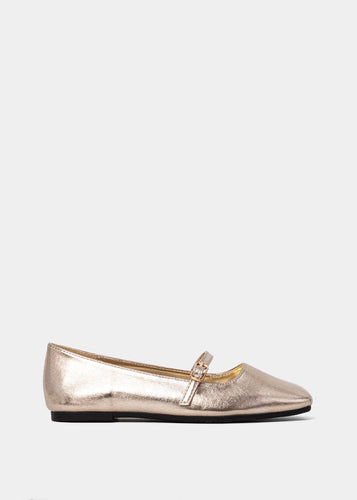 ShuShop Adele Mini Light Gold Mary Janes