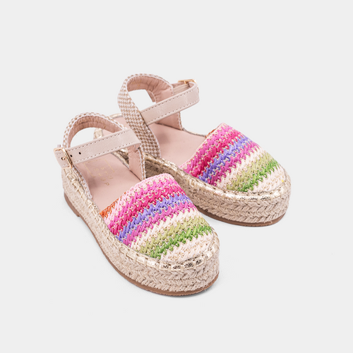 ShuShop Bright Multi Stripe Alyssa Mini Sandals
