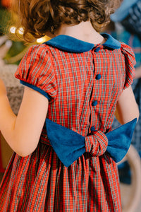 Angelica Red Tartan Smocked Dress