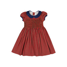 Load image into Gallery viewer, Angelica Red Tartan Smocked Dress