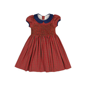 Angelica Red Tartan Smocked Dress