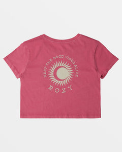 Azalea Pink Solstice Cropped T-Shirt