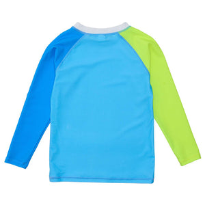 Citron Splash Colorblock Long Sleeve Rashguard Top