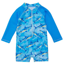 Load image into Gallery viewer, Jawsome Waves Longsleeve Sunsuit