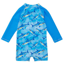 Load image into Gallery viewer, Jawsome Waves Longsleeve Sunsuit