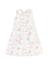 Load image into Gallery viewer, Pink Toile Bunny Dress with Collar