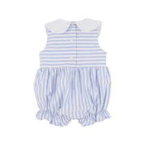 Blaine Bubble Park City Periwinkle Stripe with Worth Avenue White