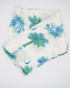 Blue Palmetto Swaddle