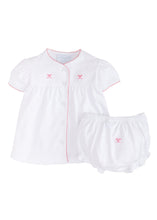 Load image into Gallery viewer, Pinpoint Layette Knit Set - Bow