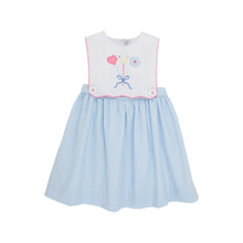 Load image into Gallery viewer, Brady Button In Dress Worth Avenue White With Buckhead Blue And Wand Embroidery