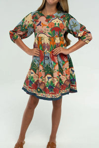 Autumn Dress- Salmon Rose