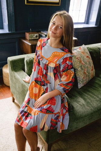 Blair Dress in Caroline Blue