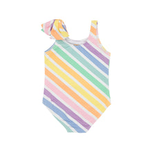 Load image into Gallery viewer, Brookhaven Bow Bathing Suit Rainbow Rollerskate Stripe