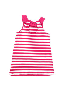 Stripe Knit Dress W/Strawberry Pockets