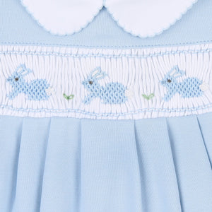 Pastel Bunny Classics Smocked Collared  Boy Bubble