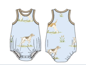 Hunting Dogs Bubble Romper