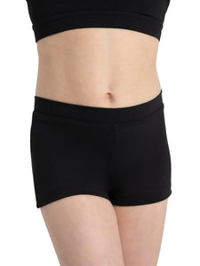 Black Boycut Lowrise Dance Shorts