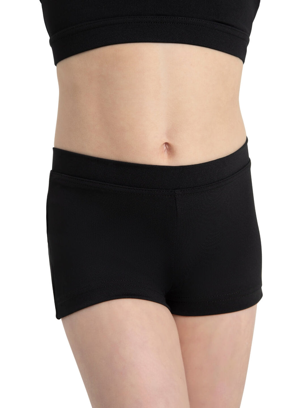 Black Boycut Lowrise Dance Shorts