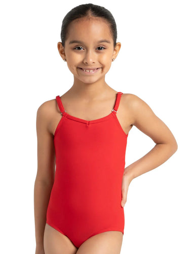 Red Camisole Leotard with Adjustable Straps