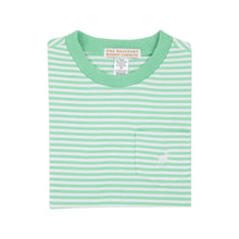 Load image into Gallery viewer, Carter Crewneck Pocket and Stork Grace Bay Green Stripe with Worth Ave White Stork