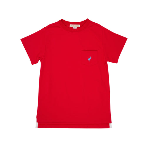 Carter Crewneck Pocket Richmond Red & Park City Periwinkle Stork