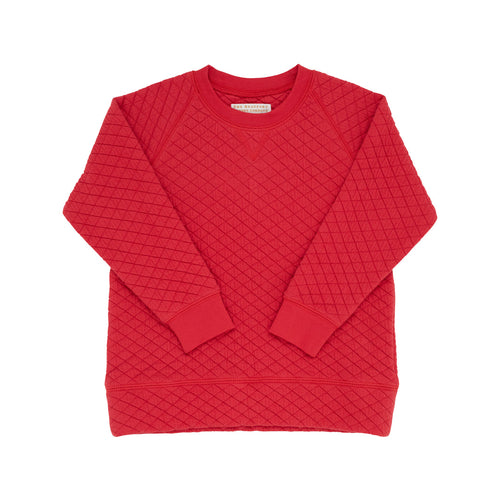 Cassidy Comfy Crewneck Quilted Richmond Red
