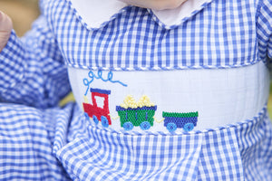 Train Chest Smocked Romper