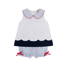 Load image into Gallery viewer, Colleen&#39;s Colorblock Set Worth Avenue White with Nantucket Navy, Richmond Red, &amp; Park City Periwinkle Stripe