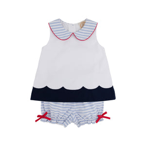 Colleen's Colorblock Set Worth Avenue White with Nantucket Navy, Richmond Red, & Park City Periwinkle Stripe