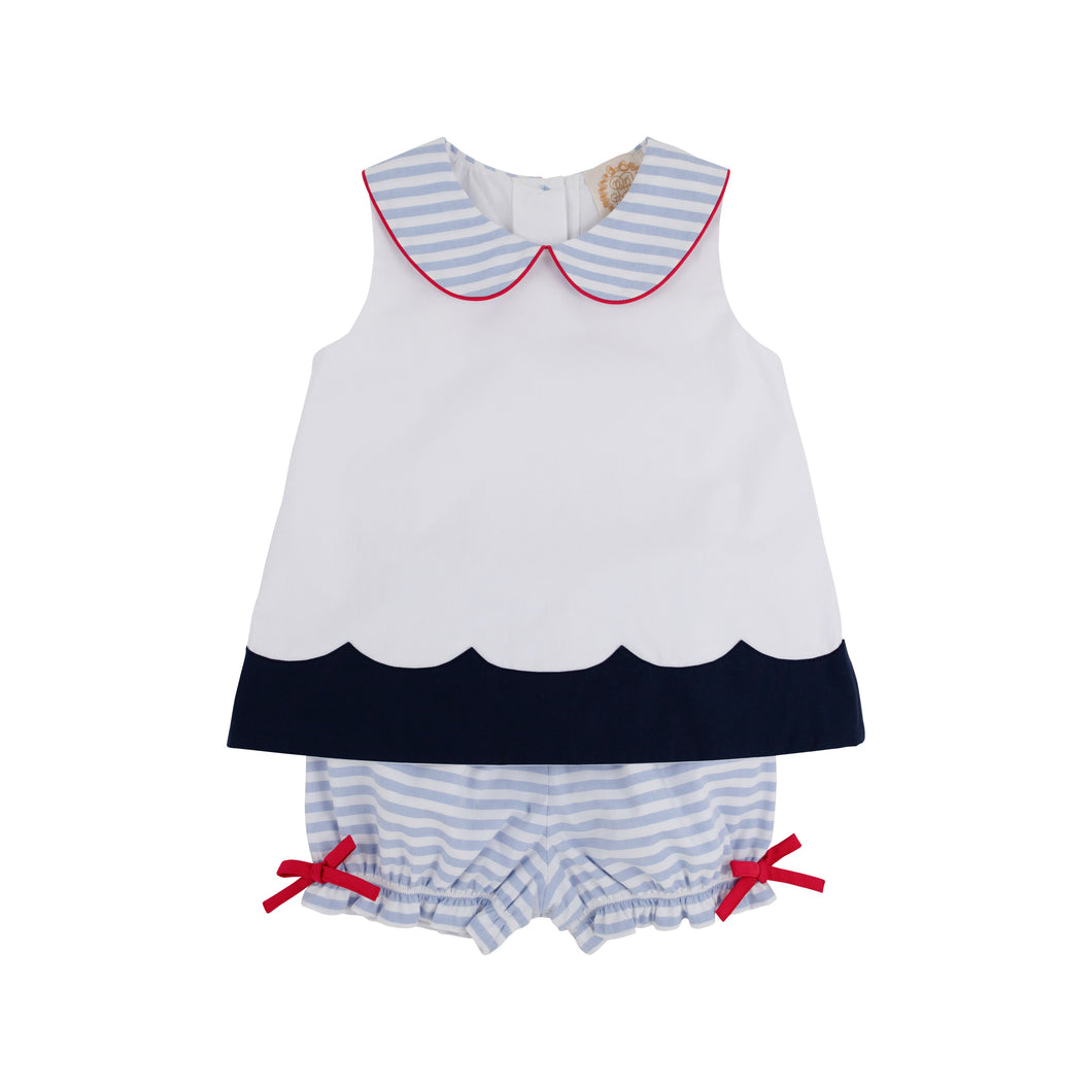 Colleen's Colorblock Set Worth Avenue White with Nantucket Navy, Richmond Red, & Park City Periwinkle Stripe