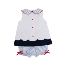 Load image into Gallery viewer, Colleen&#39;s Colorblock Set Worth Avenue White with Nantucket Navy, Richmond Red, &amp; Park City Periwinkle Stripe