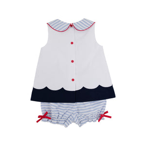 Colleen's Colorblock Set Worth Avenue White with Nantucket Navy, Richmond Red, & Park City Periwinkle Stripe