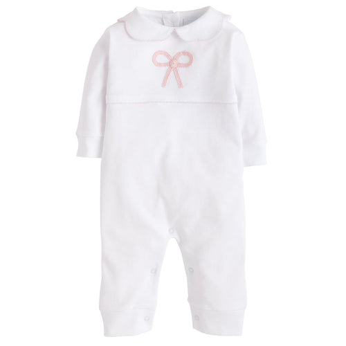 Pink Bow Crochet Playsuit