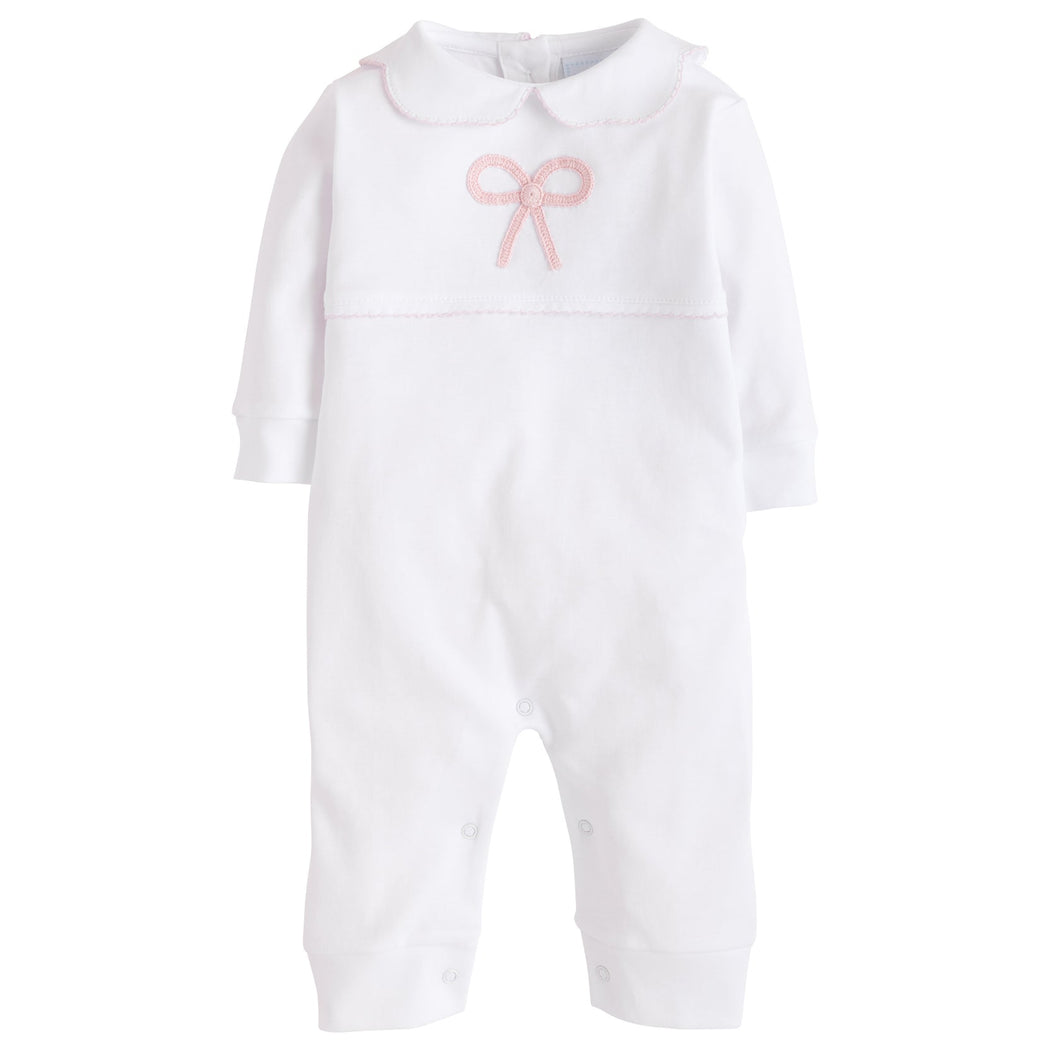 Pink Bow Crochet Playsuit