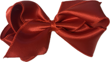 Load image into Gallery viewer, King Jewel Satin Grosgrain Overlay Girls Hair Bow