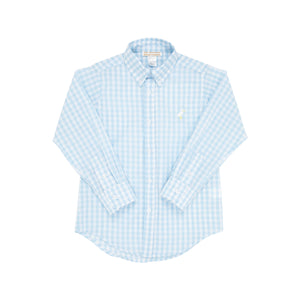 Dean's List Dress Shirt Beale Street Blue Check/Worth Avenue White