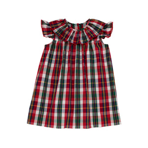 Dorothy Day Dress Chastain Park Plaid with Richmond Red Picot