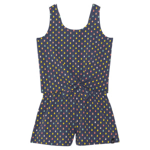 Polka Dots Knotted Sleeveless Jumpsuit