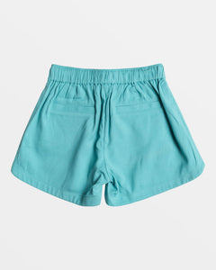 Una Mattina Elastic Waist Shorts- Maui Blue