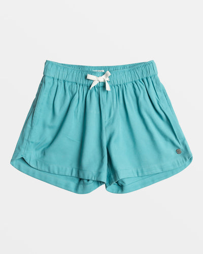 Una Mattina Elastic Waist Shorts- Maui Blue