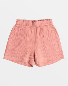 What A Vibe Relaxed Beach Shorts- Mauve Glow